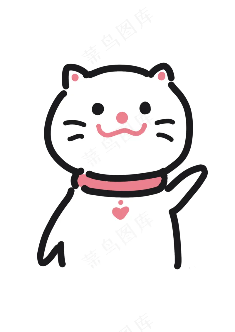 手绘可爱宠物猫可调色psd模版下载
