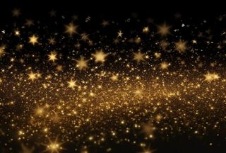 黑金色大气闪光粒子金色尘粉光晕灯光摄影背景图