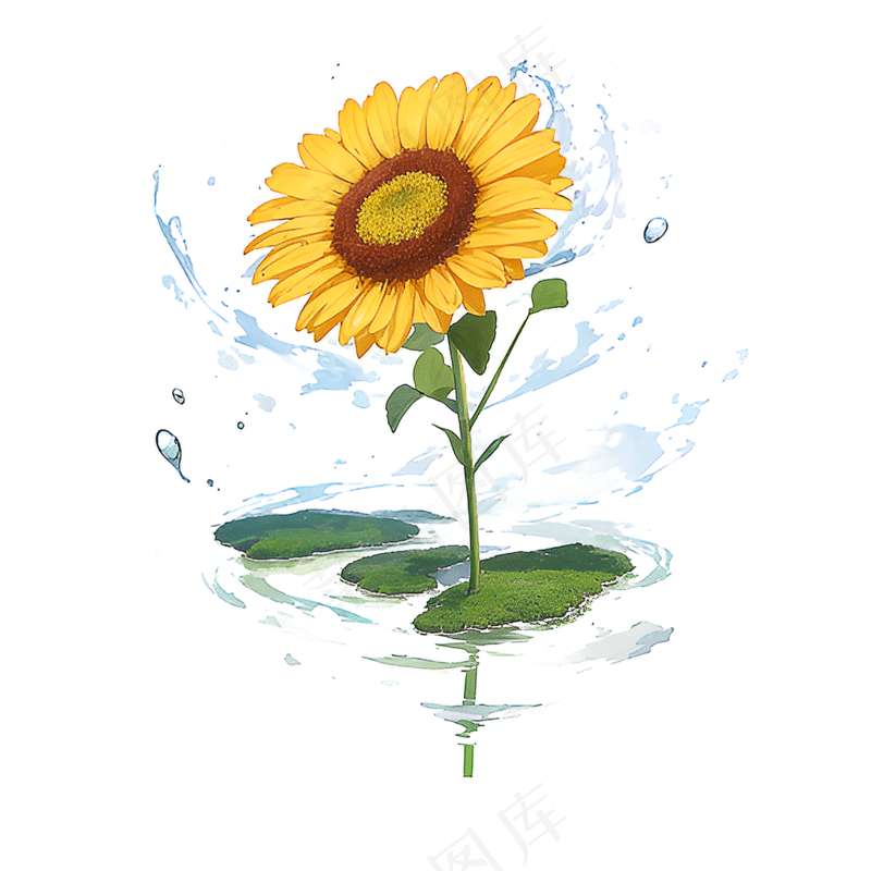 黄色向日葵免抠素材68