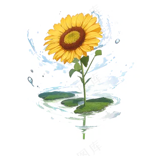 黄色向日葵免抠素材68