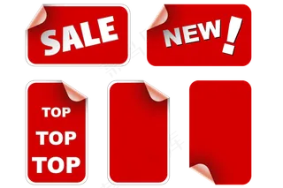 红色销售图案装饰元素矢量免扣AI素材