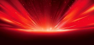 红色喜庆线条曲线科技风粒子流光特效红色展板背景