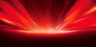 红色喜庆线条曲线科技风粒子流光特效红色展板背景