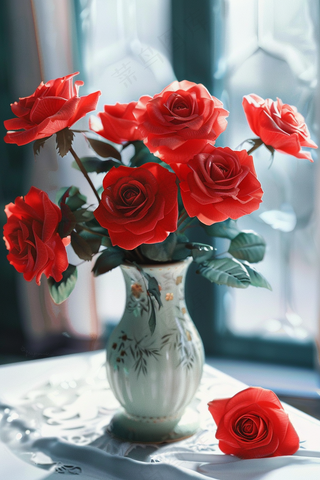 玫瑰花鲜花花朵摄影图