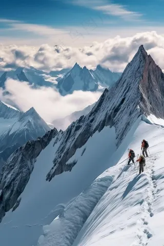 雪山山峰冰雪背景