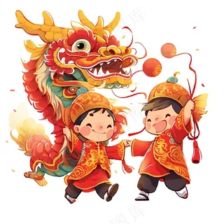 新年舞龙儿童画图片素材 (15) 新年舞龙儿童画图片素材 (15)