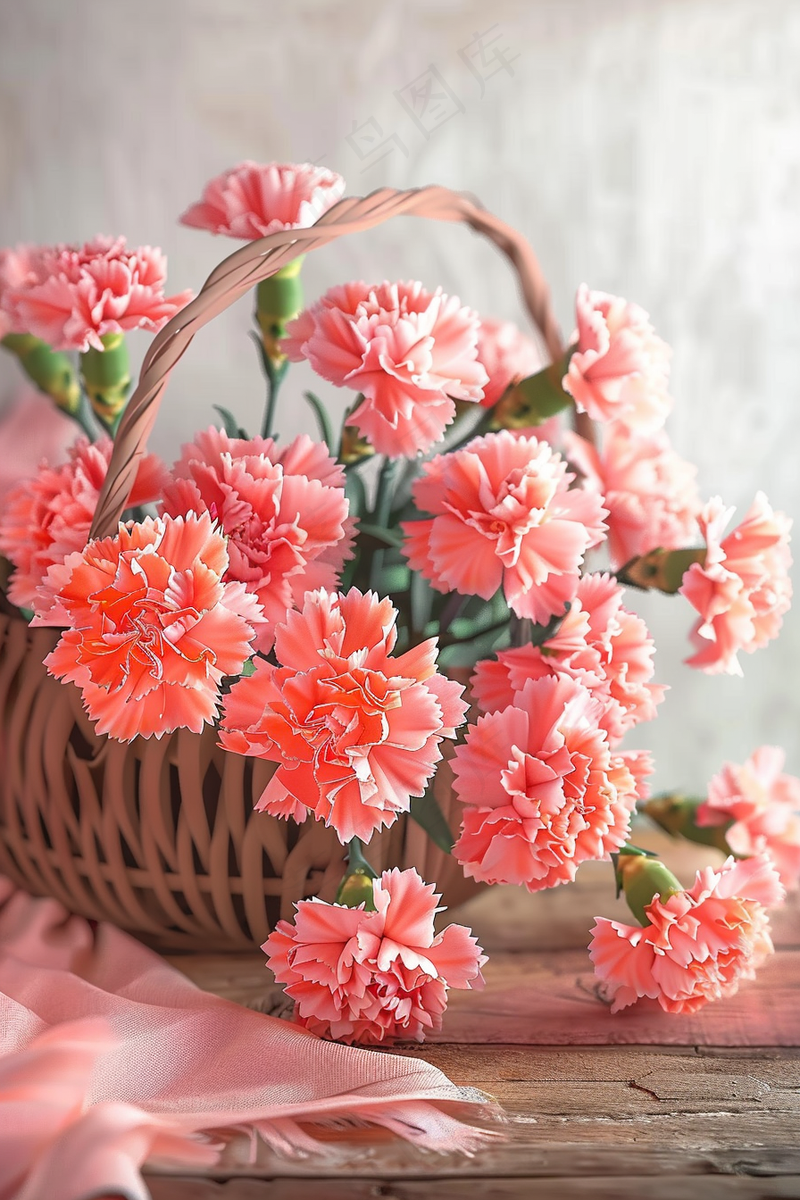 康乃馨鲜花花束摄影图
(2688x4032)