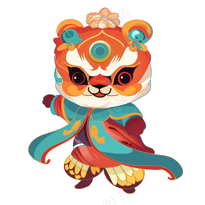 龙年卡通简约形象插画