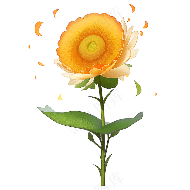 黄色向日葵免抠素材90