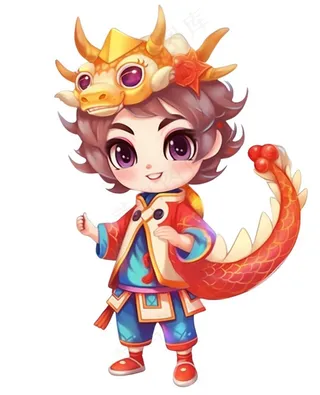 国潮人物龙形象