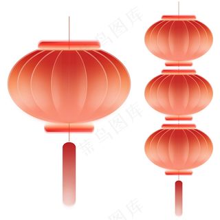 春节元素红色灯笼3