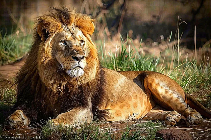 狮子动物非洲草原保护动物摄影图(1344x896)