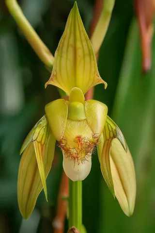 兰花黄色花朵蕙兰摄影图