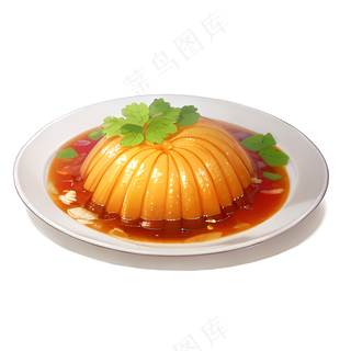 橙色果冻糕点美食西式71