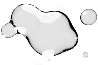 透明水滴白色背景4图片素材