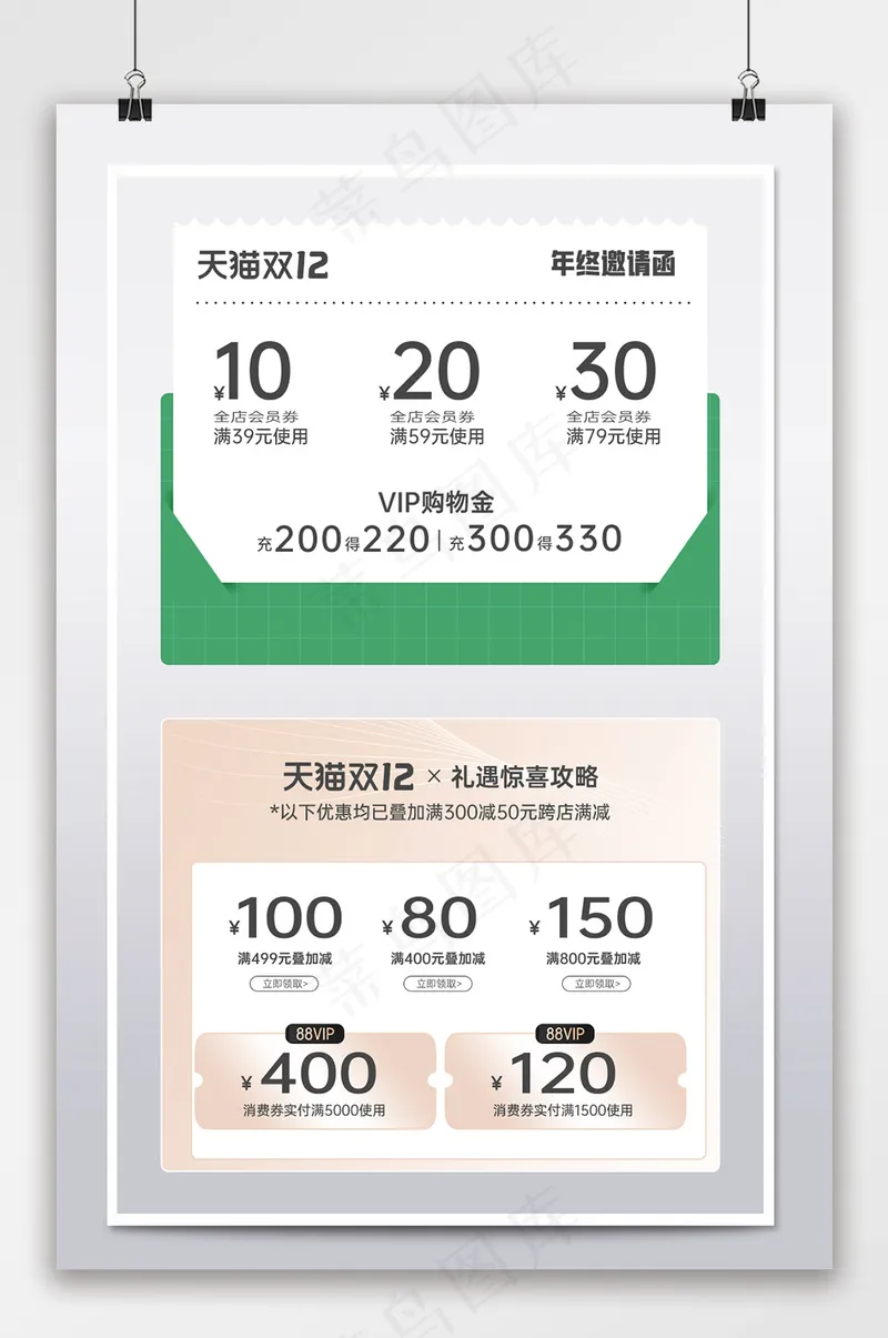 创意电商京东优惠券模板psd模版下载