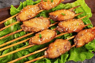 烧烤麻辣鸡翅美食素材