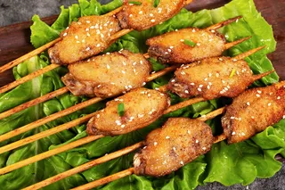 烧烤麻辣鸡翅美食素材