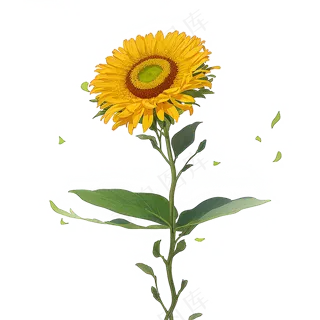 黄色向日葵免抠素材63