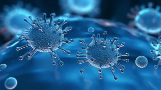 医疗细菌病毒细胞3D渲染图