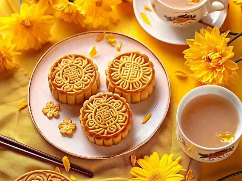 月饼中秋美食摄影图(1264x944)
