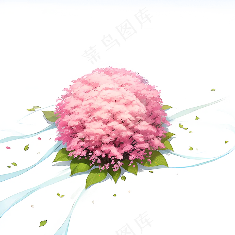 粉色花朵桃花玫瑰免抠素材38