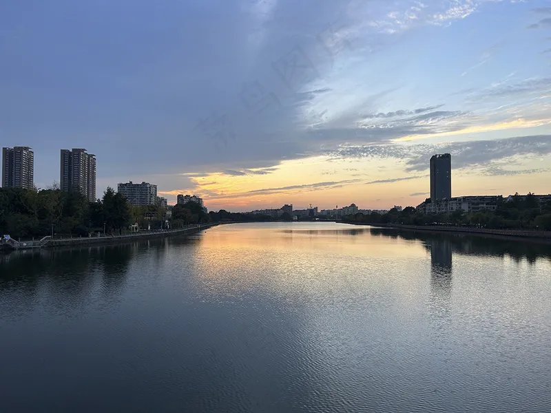 江景  晚霞  傍晚  黄昏