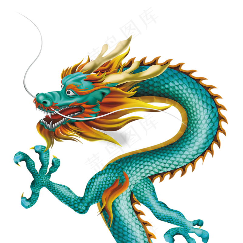 中国风金色龙元素古风水墨龙png免抠透明素材装饰图片PS素材