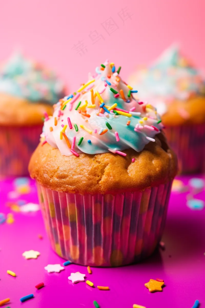 纸杯小蛋糕甜点摄影图(2688x4032)