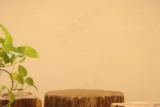 温馨暖黄色简约场景海报背景