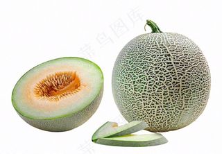 哈密瓜水果实物免抠