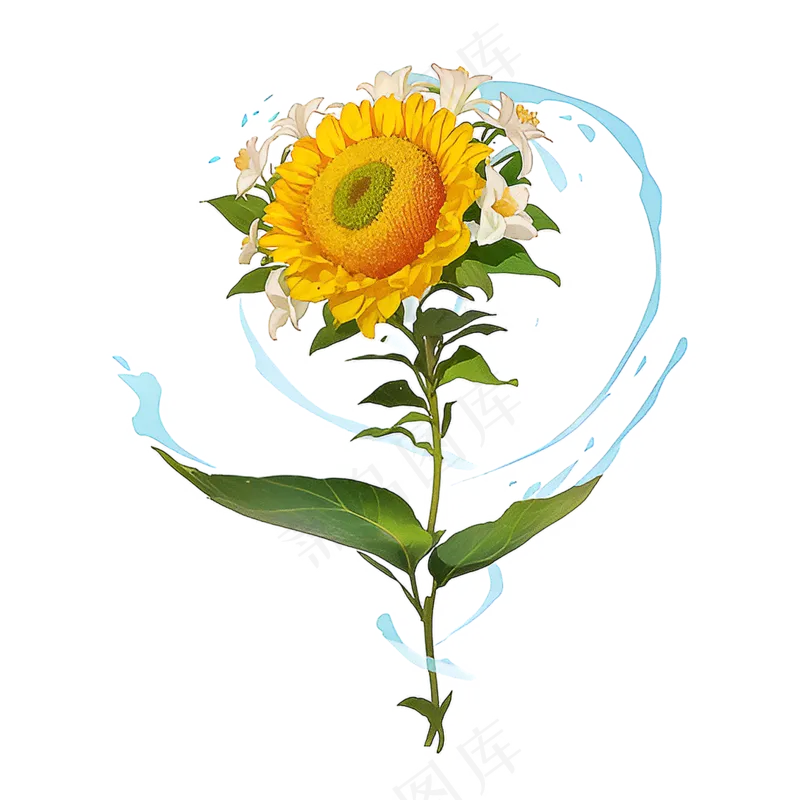 黄色向日葵免抠素材110