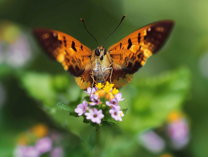 蝴蝶春天花丛蝶恋花摄影图