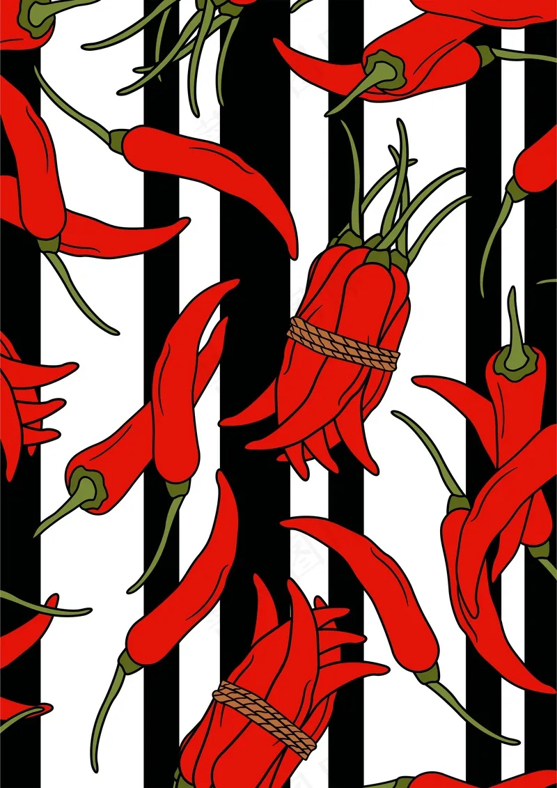 辣椒 小米椒海报cdr矢量模版下载