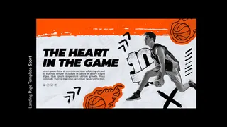 手绘风运动篮球海报