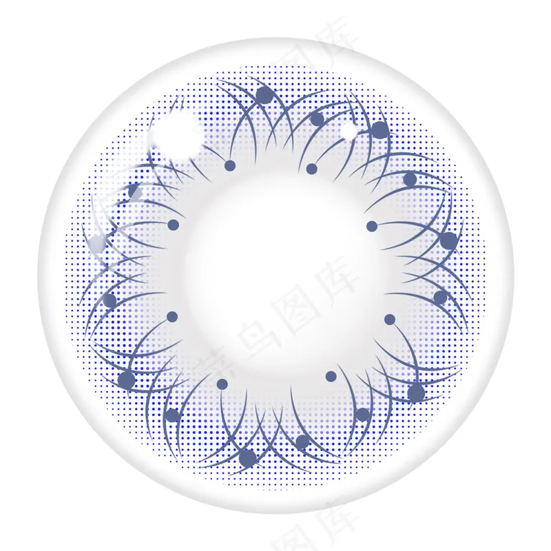 蓝色美瞳素材免扣