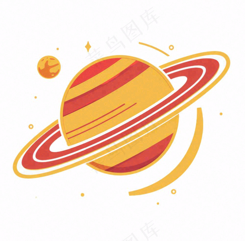 宇宙星球太阳系银河卡通插画免抠(1040x1024)
