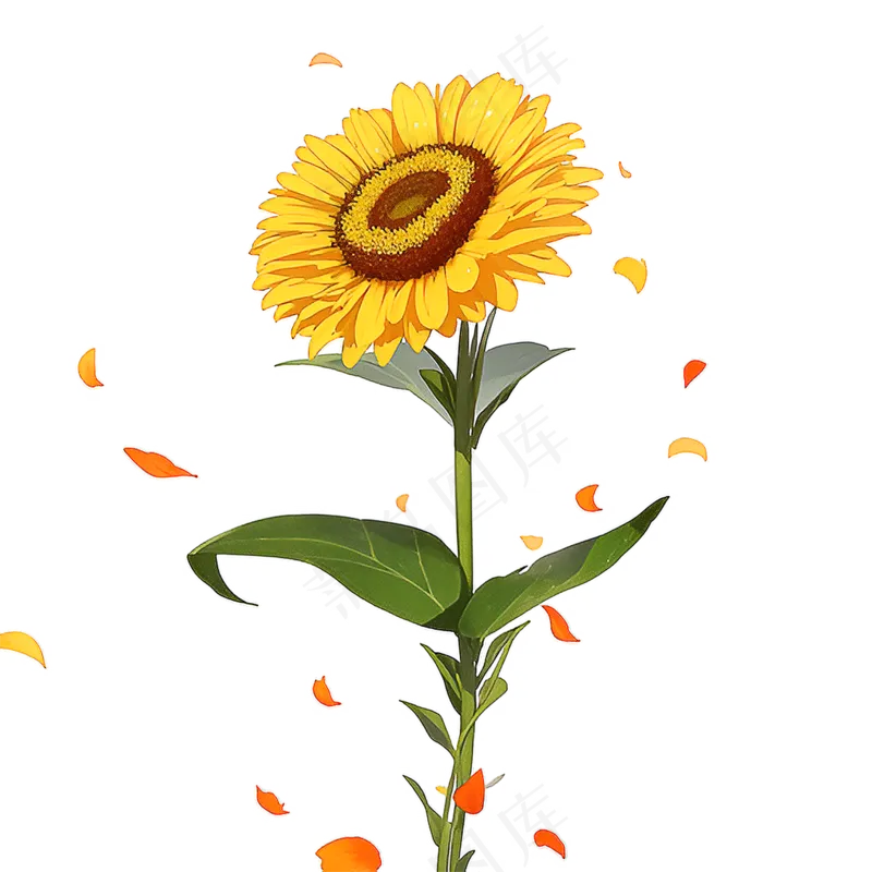 黄色向日葵免抠素材71