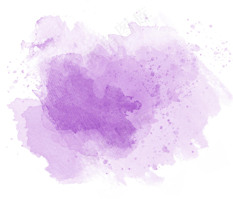 中国新年传统水墨晕染彩色免扣图片素材12