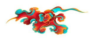 国潮敦煌云纹祥云插画免扣素材 (8)