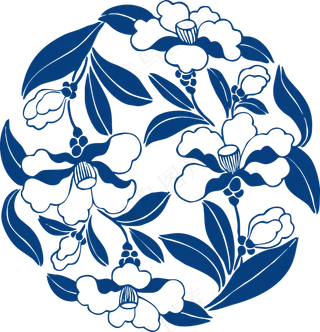 古代青花瓷图案花纹中国风图案祥云纹理传统图腾矢量AI设计免扣素材