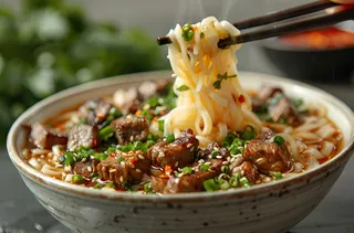 牛肉面美食背景