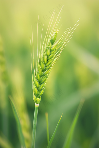 小麦绿色麦穗小满芒种粮食丰收摄影图