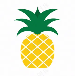 菠萝水果卡通插画免抠