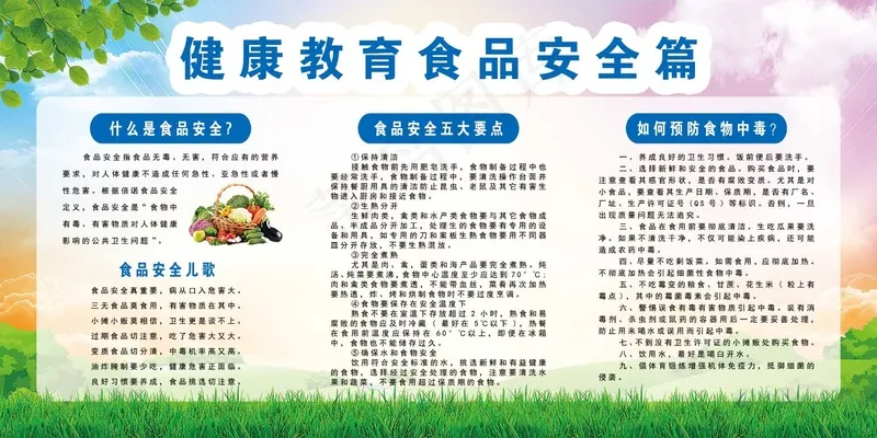 健康教育食品安全psd模版下载