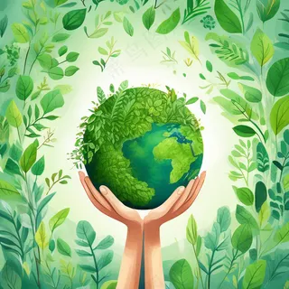 手，地球，爱护地球