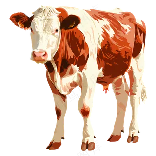 免抠红色的牛