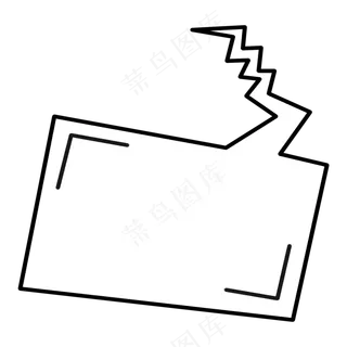 卡通聊天对话方框气泡可爱边框PNG透明免抠装饰图案 PS设计