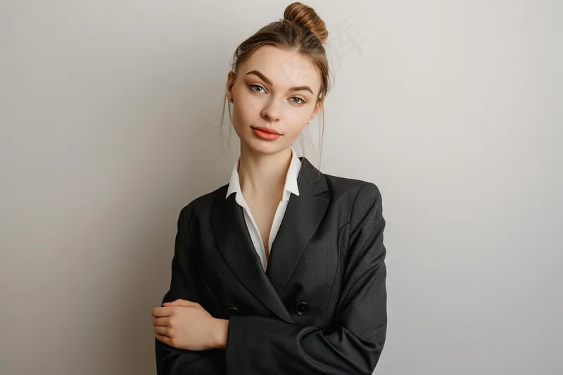 商务工作职业女性人像摄影图(4032x2688)
