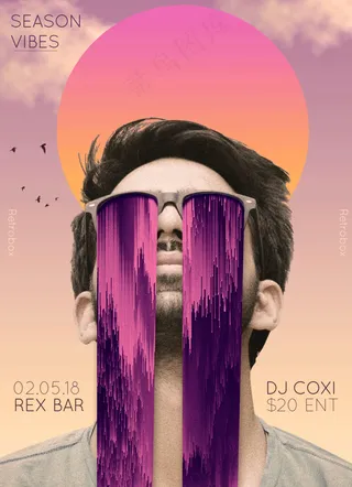 人物剪影(24)彩色高端艺术海报